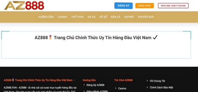 Các địa chỉ truy cập website cá cược AZ888