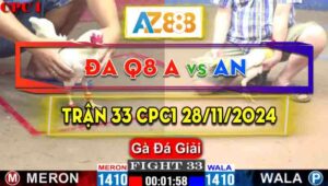 Trận 33 Giải CPC1 29/11/2024 - Gà Anh Đa Quân 8 Hạ Đẹp Anh An