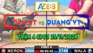 Trận 4 CPC3 25/11/2024 - Gà Anh Quang Vũng Tàu Đá Trong Vòng 3 Nốt Nhạc