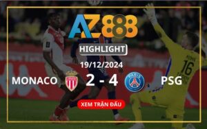 Highlight Monaco Vs Paris Saint Germain Ngày 19/12/2024