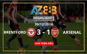 Highlight Brentford Vs Arsenal Ngày 02/01/2025