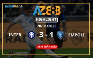 Highlight Inter Vs Empoli Ngày 20/01/2025