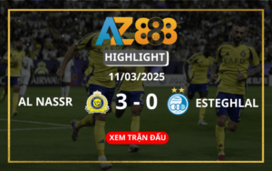 Highlight Al Nassr Vs Esteghlal Ngày 11/03/2025