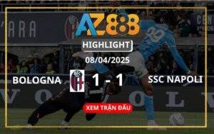 Highlight Bologna Vs Napoli Ngày 08/04/2025