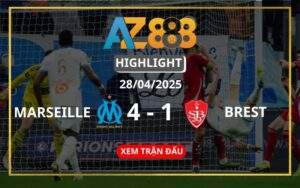 Highlight Marseille Vs Brest Ngày 28/04/2025