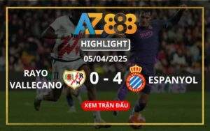 Highlight Rayo Vallecano Vs Espanyol Ngày 05/04/2025