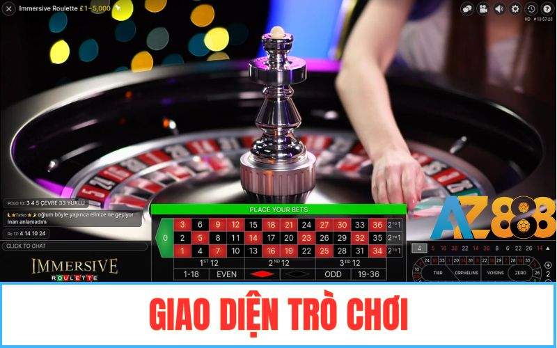 Giao diện trò chơi Roulette Online
